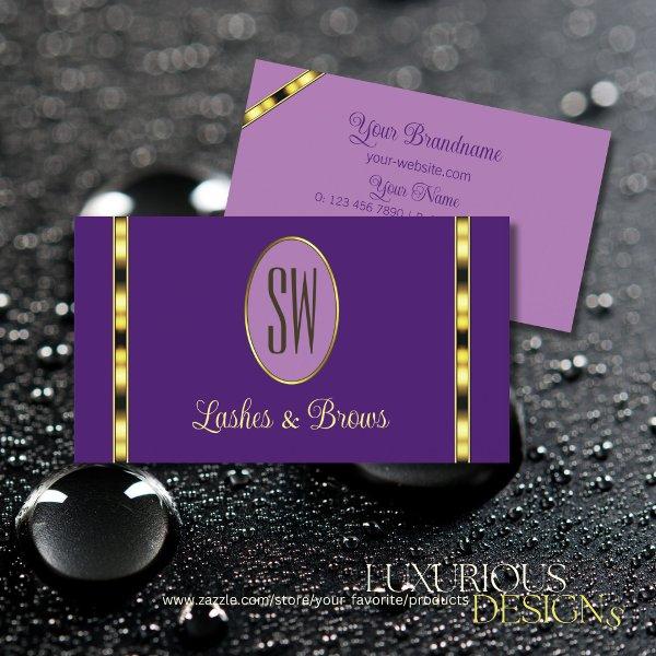 Modern Purple and Lilac with Monogram Professional