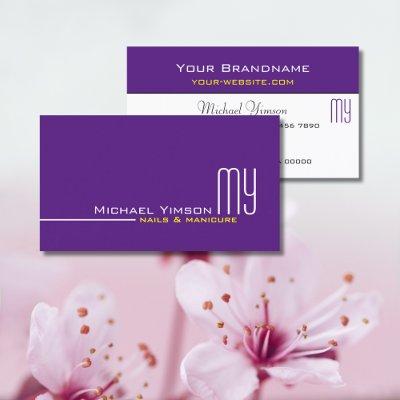 Modern Purple and White with Monogram Professional