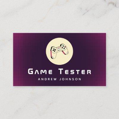 Modern Purple Game Tester Futuristic Gaming Simple