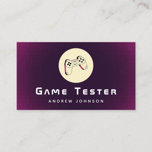 Modern Purple Game Tester Futuristic Gaming Simple
