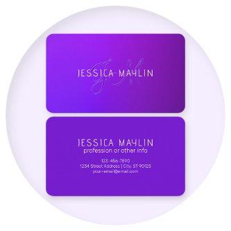 Modern Purple Gradient Name & Monogram