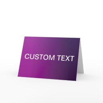 Modern Purple Gradient Ombre & Editable White Text Card