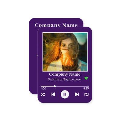 Modern Purple QR Code Music Player Song Photo