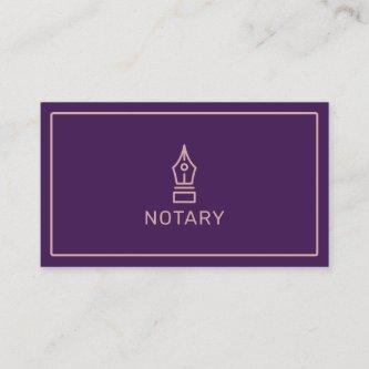 Modern purple rose gold notary loan signing agent