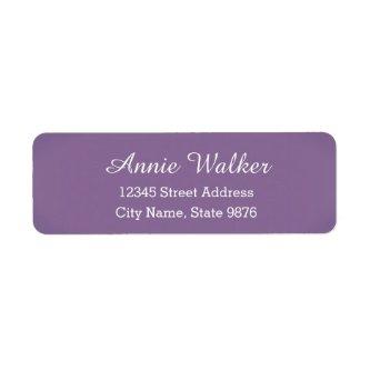 Modern -Purple Violet- Return Address Label