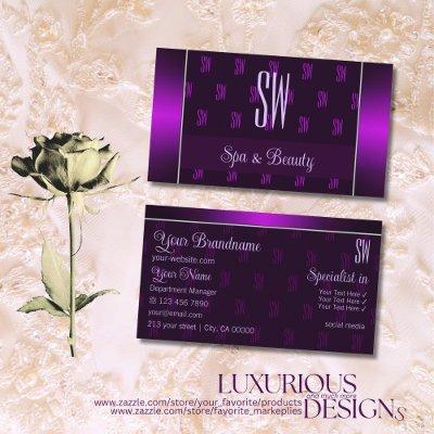 Modern Purple with Initials Professional Stylish