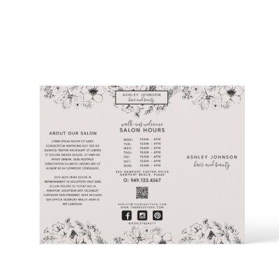 Modern QR Code Botanical Blush Photos Brouchure