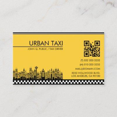 Modern QR Code Cab Taxi Driver