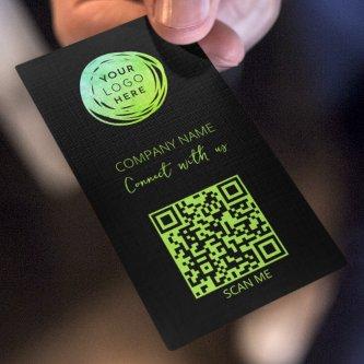Modern QR Code Fluorescent Green