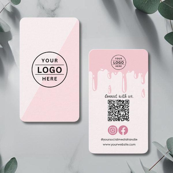 Modern QR Code Logo Pink Bakery