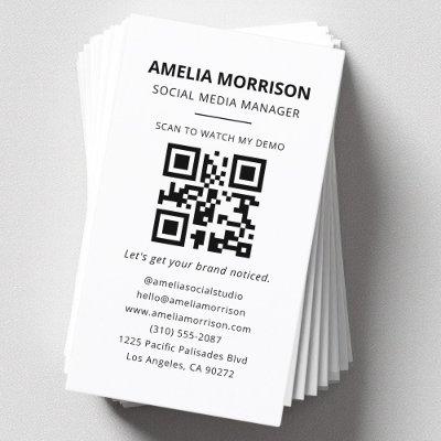 Modern QR Code Minimalist Professional