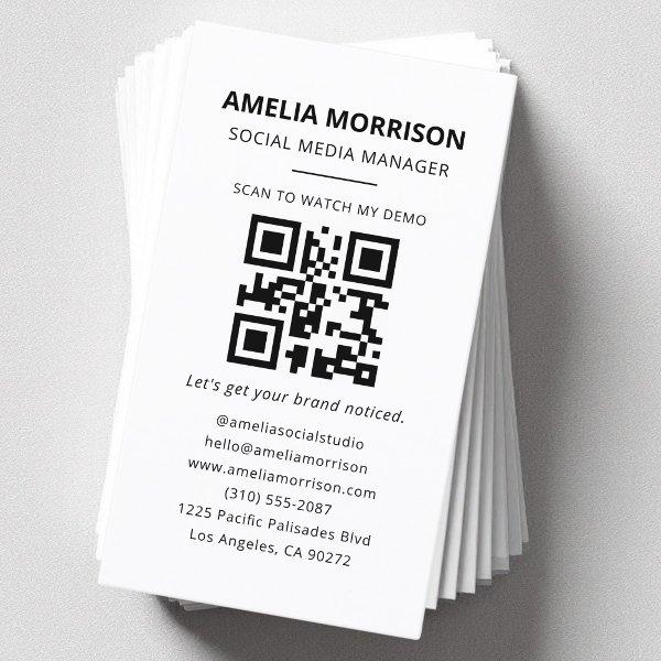 Modern QR Code Minimalist Professional