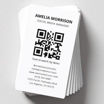 Modern QR Code Minimalist Professional