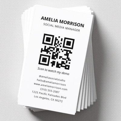 Modern QR Code Minimalist Professional