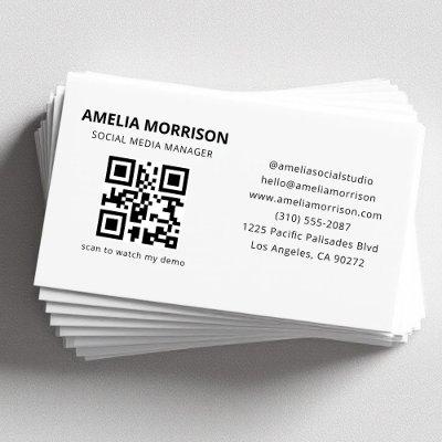 Modern QR Code Minimalist Professional