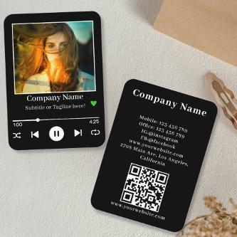 Modern QR Code Music Player Song Playlist Photo