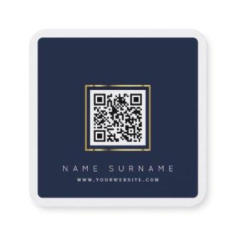 Modern QR code networking scannable logo simple  Square