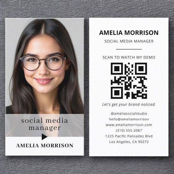 Modern QR Code Photo Minimalist Professional