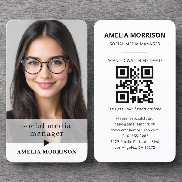 Modern QR Code Photo Minimalist Professional