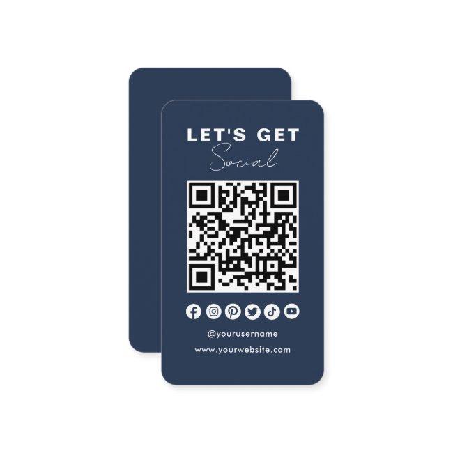 Modern QR Code Social Media Connect With Us