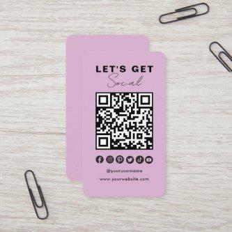 Modern QR Code Social Media Connect With Us