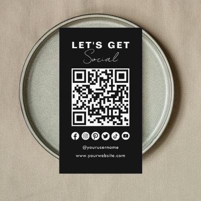Modern QR Code Social Media Connect With Us