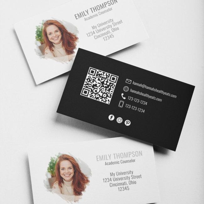 Modern QR Code Social Media Professional Photo