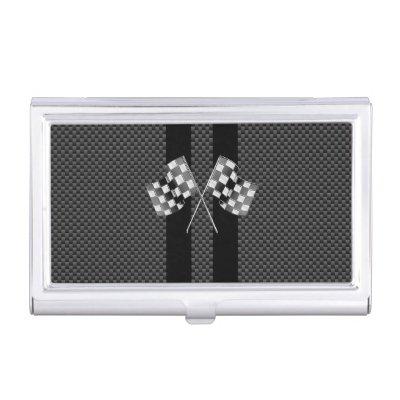 Modern Racing Flags Stripes in Carbon Fiber Style Case For