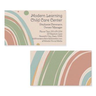 Modern Rainbow Childcare Daycare Kids Children