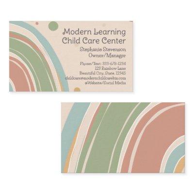 Modern Rainbow Childcare Daycare Kids Children