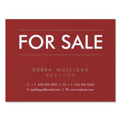 Modern Real Estate Front Lawn Yard Sign