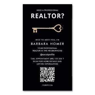 Modern Realtor Real Estate Agent Appointment QR  Magnet