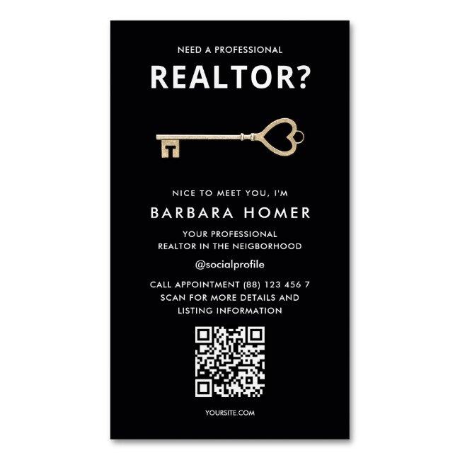 Modern Realtor Real Estate Agent Appointment QR Magnet