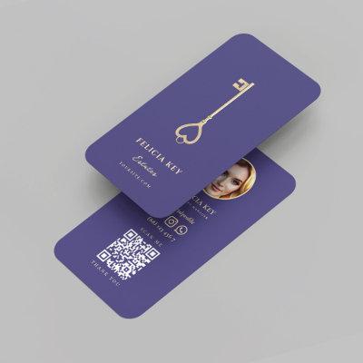Modern Realtor Real Estate Agent Photo QR Code