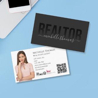 Modern Realtor Real Estate Agent Photo QR Code
