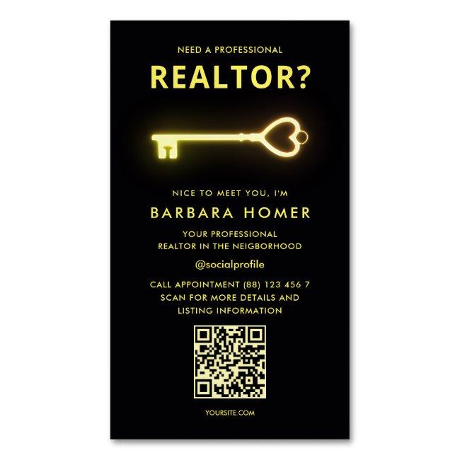 Modern Realtor Real Estate Listing Appointment QR  Magnet