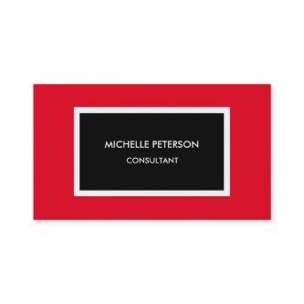 Modern Red Black Minimalist Professional