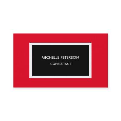 Modern Red Black Minimalist Professional