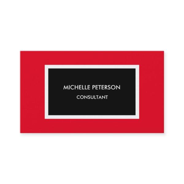 Modern Red Black Minimalist Professional