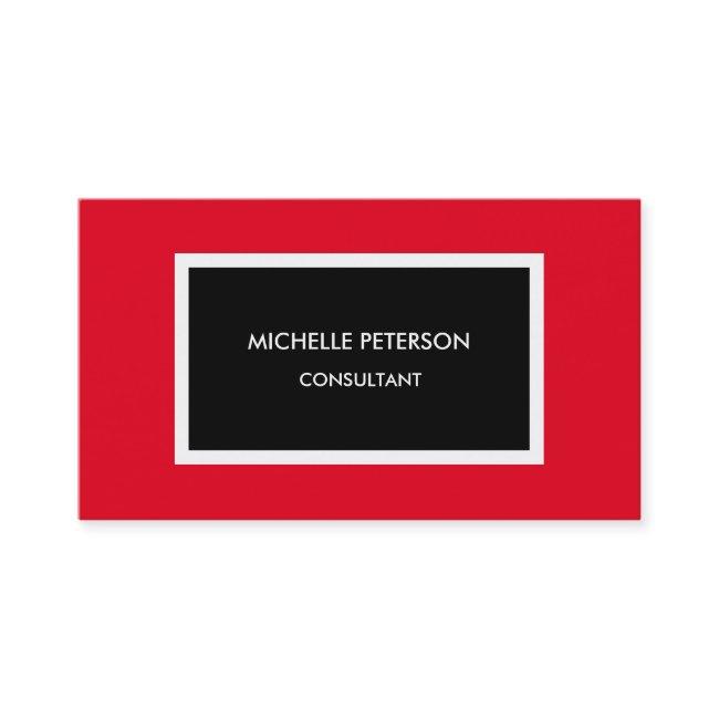 Modern Red Black Minimalist Professional
