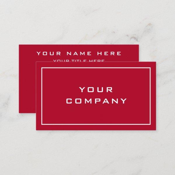 Modern Red  Personalized Your Colors