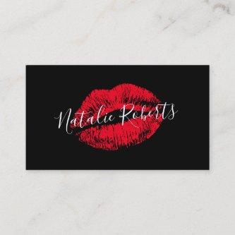 Modern Red Lipstick Kiss Signature Beauty Salon
