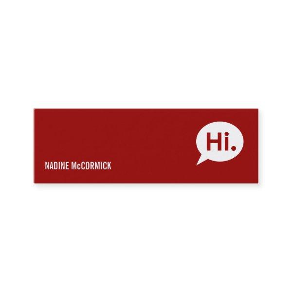 Modern Red Profile Card