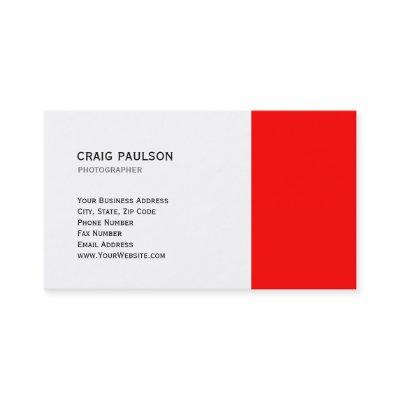 Modern Red White Black