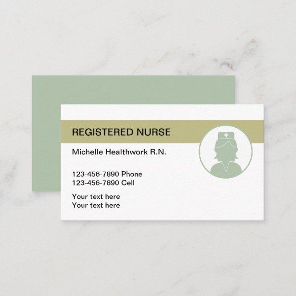 Modern Registered Nurse Medical Businesscards