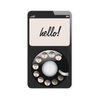 Modern Retro Cell Phone Business Profile Calling