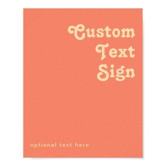 Modern Retro | Coral Cards and Gifts Custom Poster