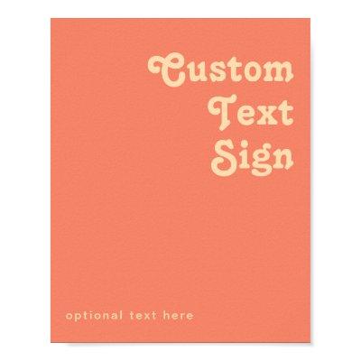 Modern Retro | Coral Cards and Gifts Custom Poster