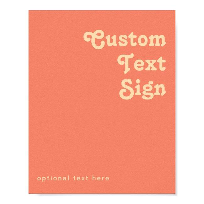 Modern Retro | Coral Cards and Gifts Custom Poster