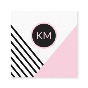 Modern Retro Geometric Pop Art with Monogram Logo Square